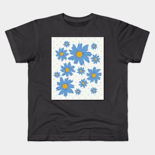 Baby blue daisy flowers Kids T-Shirt